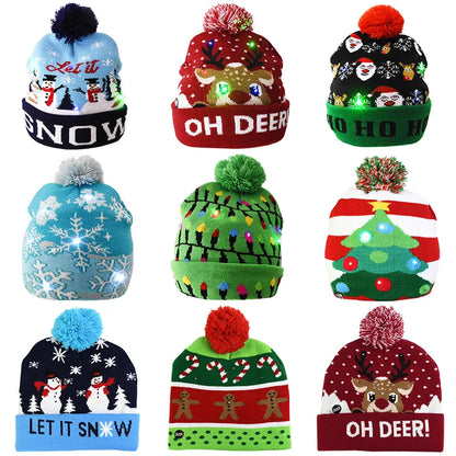 Buy 2 get 3rd 50% off Christmas Winter LED Beanies