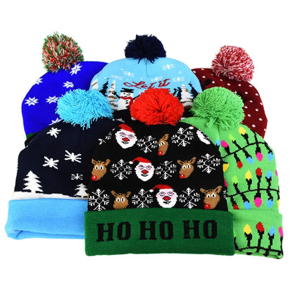 Buy 2 get 3rd 50% off Christmas Winter LED Beanies