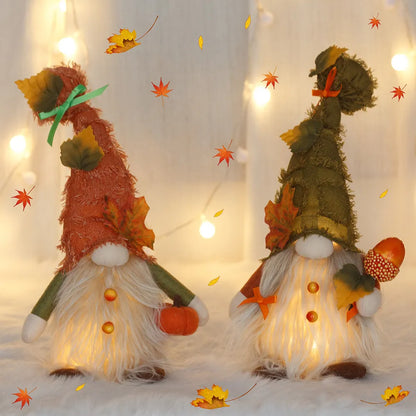 Autumn & Thanksgiving Decorations Gnome with Pumpkin & Sunflower