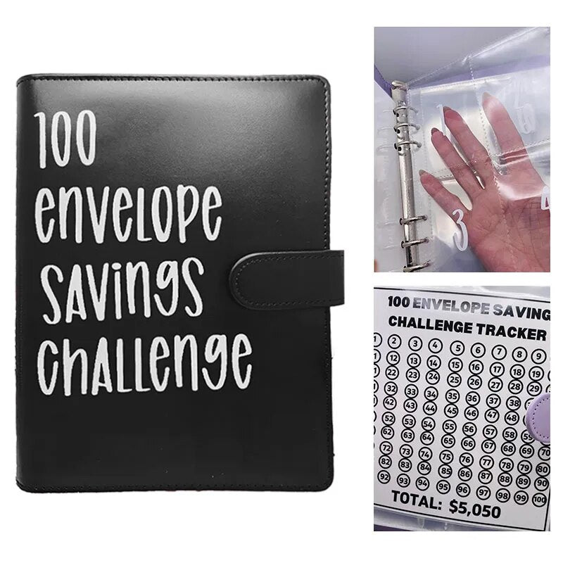 100 Envelope savings Challenge Binder