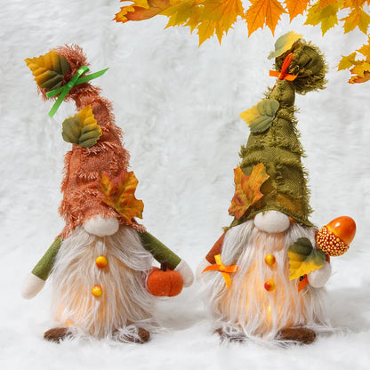 Autumn & Thanksgiving Decorations Gnome with Pumpkin & Sunflower