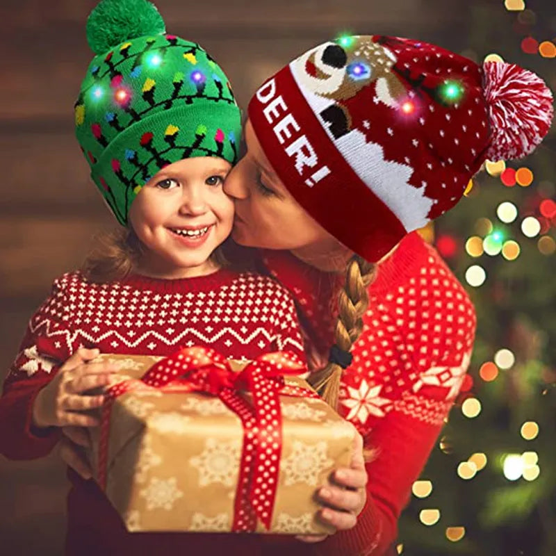 Buy 2 get 3rd 50% off Christmas Winter LED Beanies